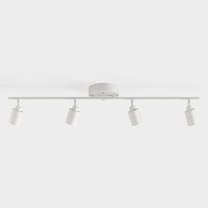 Shura White 4-Light Track Light with Adjustable Heads, Integrated LED Bulbs, 3 ft. Track Lighting Kit Ceiling Light, 3000k, 2240 Lumens