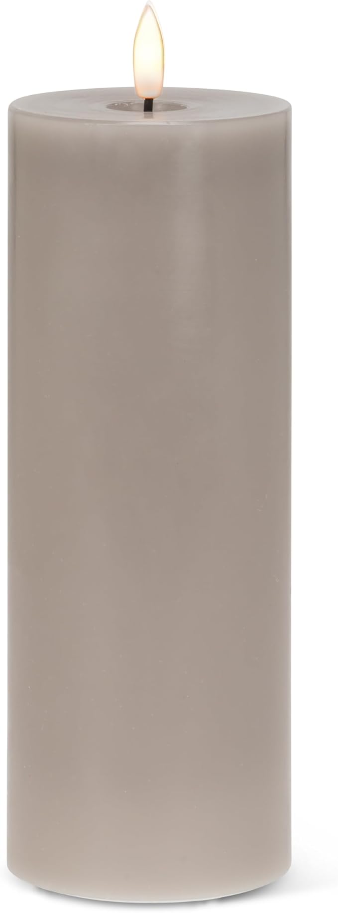 Abbott Collection Wax LED Flameless Pillar Candle - Gray (3x8 H)