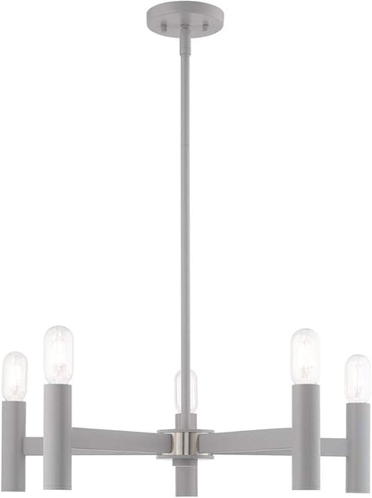 Livex Lighting 5 Lt Nordic Gray Chandelier