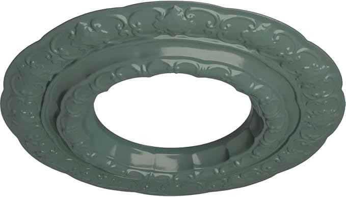 Ekena Millwork 15 3/8"OD x 7"ID x 1"P Lisbon Ceiling Medallion Fits Canopies up to 7" Ceiling Medallion, Cloud Burst