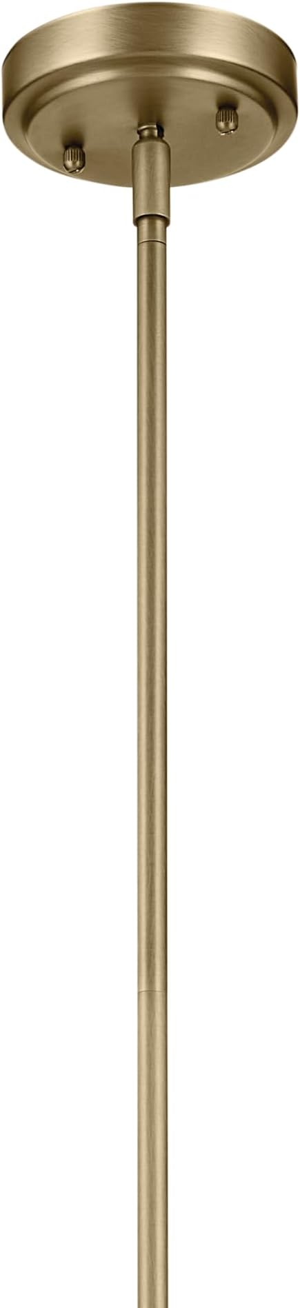 Kichler Everly 1-Light Bell Pendant Light Fixture with Clear Seeded Glass in Brushed Natural Brass for Kitchen Island, Dining Room, or Home Bar (15.25" x 10.5"), 42141NBRCS