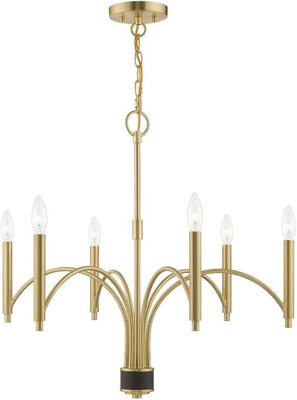 Livex Lighting 6 Lt Brushed Nickel Chandelier