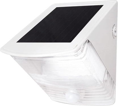 Maxsa 40234 Motion Activated Weatherproof Solar LED Wedge Light, White