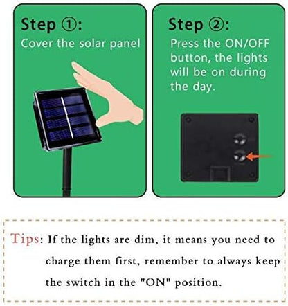 OZS 2PK 240LED Solar String Lights Outdoor Waterproof | Solar Christmas Tree Lights with 8 Lighting Modes Solar Light Outdoor for Xmas Party Garden Tree Christmas Decorations (Red&Cool White)