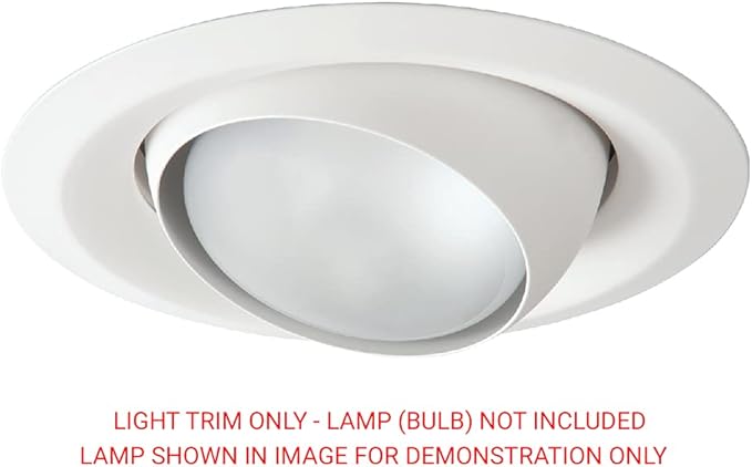 HALO E26 Series 6 in. White Recessed Ceiling Light Fixture Trim with Adjustable Eyeball