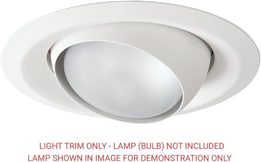 HALO E26 Series 6 in. White Recessed Ceiling Light Fixture Trim with Adjustable Eyeball