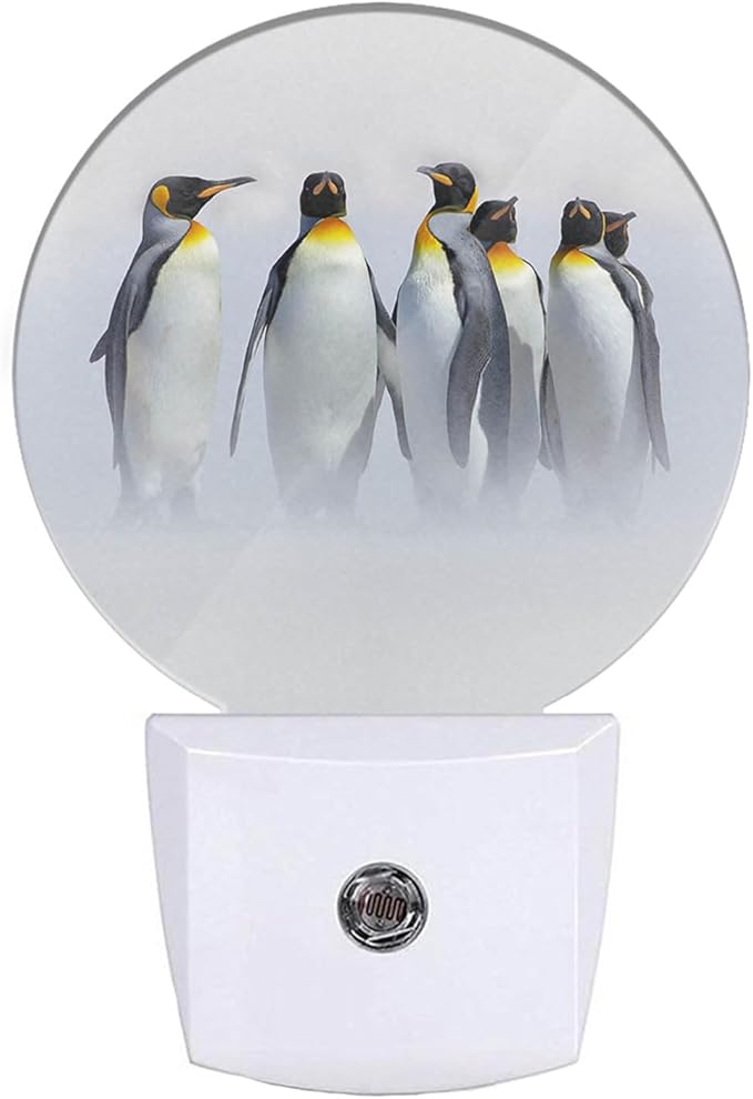 EKOBLA Penguin Plug-in Night Light, Cute South Pole Ice Animal LED Nightlight with Auto Sensor for Bedroom, Bathroom & Hallway