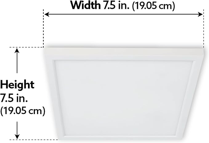 Feit Electric 74208 LED Square Flat Panel Downlight, Dimmable, Ultra Thin and Edge-Lit Design, Color Selectable Ceiling Flush Mount Light, Fit 5"/6" Recessed Can Light Fixture, 50,000-Hour Lifetime
