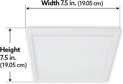 Feit Electric 74208 LED Square Flat Panel Downlight, Dimmable, Ultra Thin and Edge-Lit Design, Color Selectable Ceiling Flush Mount Light, Fit 5"/6" Recessed Can Light Fixture, 50,000-Hour Lifetime