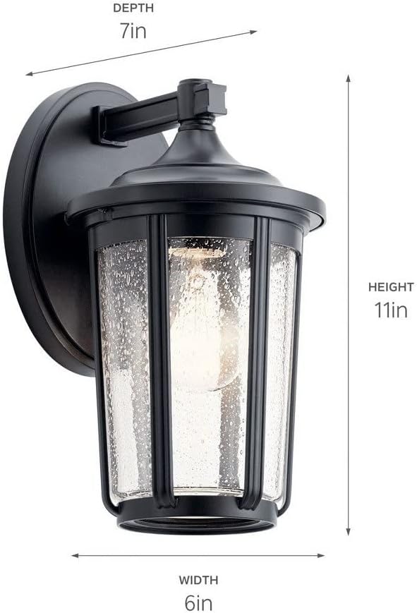 Kichler Lighting Fairfield 11 inch 1 Light Wall Light in Black