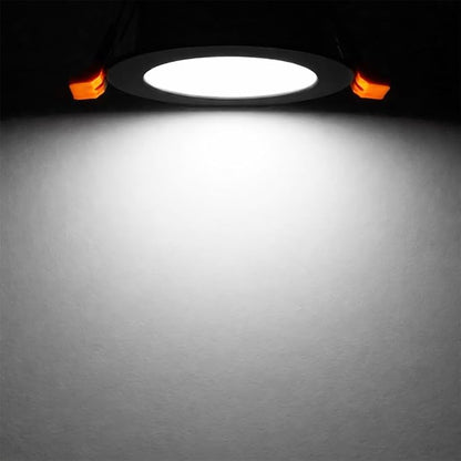 2 Inch LED Downlight, 3W Recessed Lighting Dimmable Ceiling Light Kit, 4000K Natural White, CRI80 Black LED Can Lights with Driver(35W Halogen Equivalent), 6 Pack