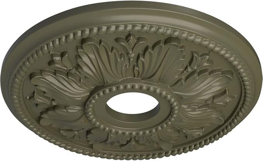 Ekena Millwork CM18ED1PTF Edinburgh Ceiling Medallion, Painted Turtle