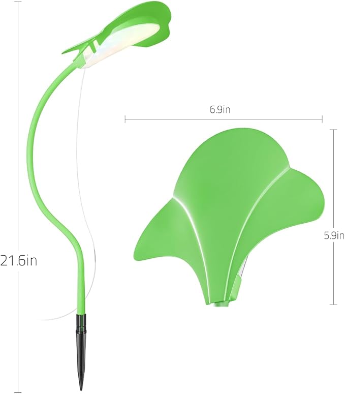 V.C Formark Small Grow Lights for Indoor Plants - Full Spectrum Leaf Shaped LED Plant Light with 4/8/12/18H Timer & Dimmable, Safe for Succulents/Herbs/Potted Small Plants