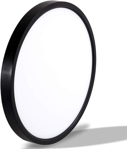 TALOYA LED Ceiling Light Office Black,5 Color Temperatures,15.8 Inch Thin Flat Modern Flush Mount LED Light Fixture for Living Room,24w Round