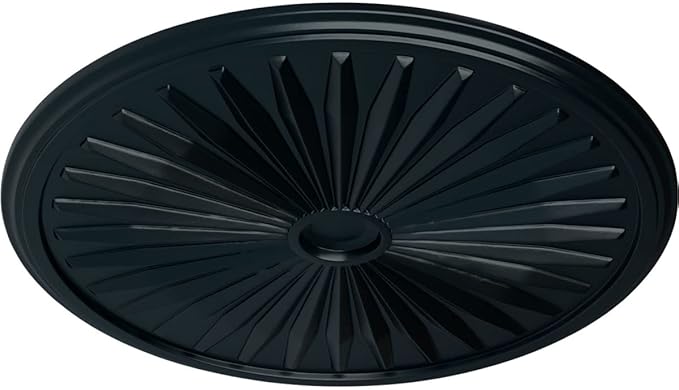 33 1/8"OD x 3 1/2"ID x 1 3/8"P Leandros Ceiling Medallion (Fits Canopies up to 5"), Hand-Painted Night Shade