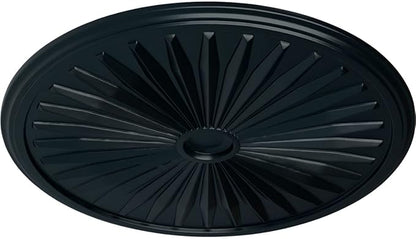 33 1/8"OD x 3 1/2"ID x 1 3/8"P Leandros Ceiling Medallion (Fits Canopies up to 5"), Hand-Painted Night Shade