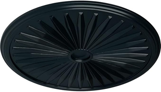 33 1/8"OD x 3 1/2"ID x 1 3/8"P Leandros Ceiling Medallion (Fits Canopies up to 5"), Hand-Painted Night Shade