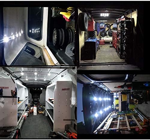 ROYFACC 60 LED Van Light Car Interior Light Bright White Lighting Dome Lamp Ceiling Work Lights Kit for Van Truck Auto Car Vehicle Caravan DC 12V (20 Modules, White)