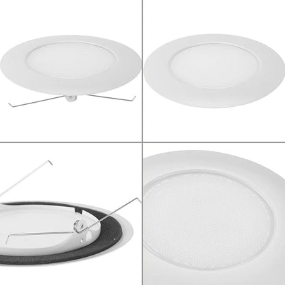 Progress Lighting P806004-028 6" Recessed Lensed Shower Trim with Glass Diffuser for 6 in. Housing Satin White (P806N Series)