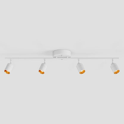 Shura White 4-Light 5CCT Track Light with Rotatable Heads, 5 Color Selectable, Integrated LED Bulbs, 3 ft Track Light Kit, 3000K, 1820 Lumen