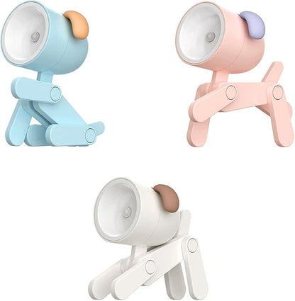 Cute Night Light for Kids, Mini Led Table Desk Lamp, Decorative Lamp Indoor Nightstand, Animal Pet Nightlights, Christmas Decorate Birthday Gifts for Children, Students (Dog 3 Colors-D)