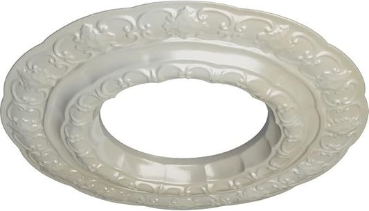 Ekena Millwork CM15LIFBS 15 3/8"OD X 7"ID X 1"P Lisbon Ceiling Medallion Fits Canopies Up to 7", Flash Blue