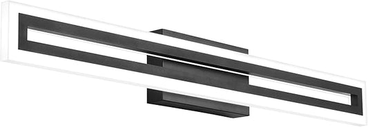 SOLFART Bathroom Vanity Light Fixtures Vanity Lights for Mirror Bathroom Lighting Black Led Light 6000K