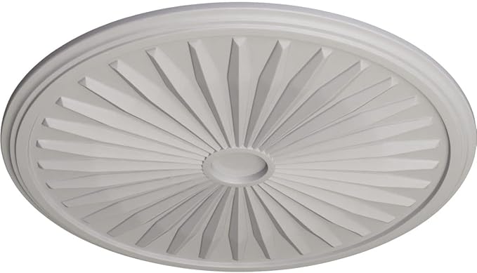 33 1/8"OD x 3 1/2"ID x 1 3/8"P Leandros Ceiling Medallion (Fits Canopies up to 5"), Hand-Painted Ultra Pure White