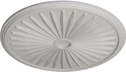 33 1/8"OD x 3 1/2"ID x 1 3/8"P Leandros Ceiling Medallion (Fits Canopies up to 5"), Hand-Painted Ultra Pure White