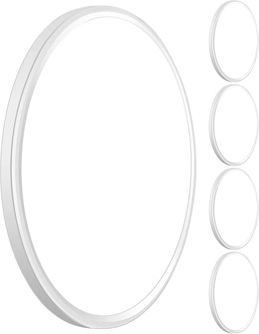 MODERN 28W 3200lm LED Flush Mount Ceiling Light, Super Slim 12 inch LED Ceiling Light, 5000K Daylight LED Ceiling Light for Bedroom, Living Room, Dining Room… (5000K-4 Pack(White))
