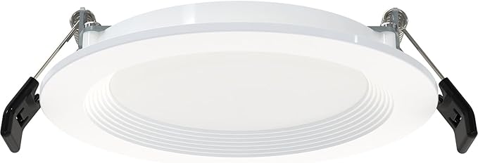 RAB Lighting WFRL-Field-Adjustable Edge-Lit LED Downlight-Canless Wafer Design-Black/White Trim-5CCT Selectable 2700K-5000K-90 CRI-Wet Rated/Dimmable for Modern Ceilings (WFR34-4B/BP - 12 Pack)