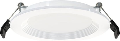 RAB Lighting WFRL-Field-Adjustable Edge-Lit LED Downlight-Canless Wafer Design-Black/White Trim-5CCT Selectable 2700K-5000K-90 CRI-Wet Rated/Dimmable for Modern Ceilings (WFR34-4B/BP - 12 Pack)
