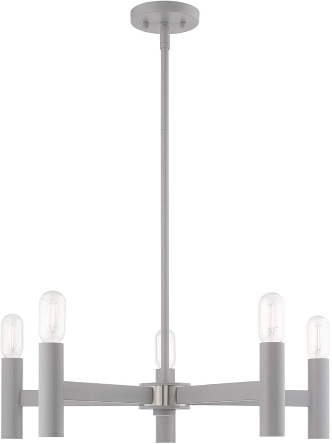 Livex Lighting 5 Lt Nordic Gray Chandelier