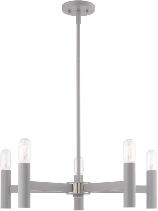 Livex Lighting 5 Lt Nordic Gray Chandelier