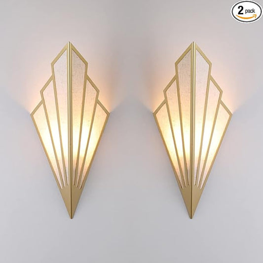 Modern Wall Light Simple Creative Wall Sconces Bedroom Aisle Living Room Wall Lamp Holder E12 Socket Art Deco Lighting Fixture (Bulb Not Included) (Pack of 2)