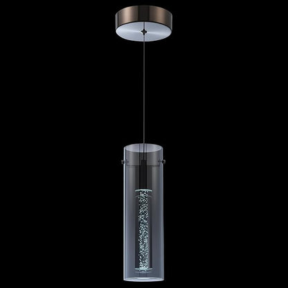 Modern Pendant Lights Kitchen Island, Anti-Glare Grey Glass Pendant Light Fixtures, Kitchen Lights for Dining Room
