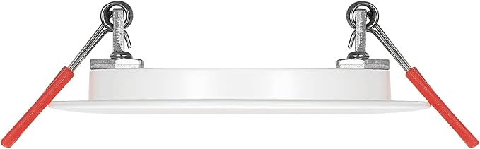 GLOBE Electric 91125 3" Ultra Slim LED Integrated Recessed Lighting Kit, 4-Pack, 6 Watts, Energy Star, IC and Wet Rated, Dimmer Switch Compatible, White Finish, 3.25" Hole Size, 420 Lumens, 3000K