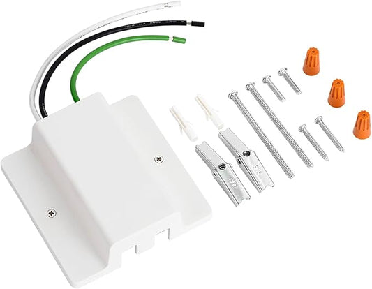 UL Listed H Track Floating Canopy Connector White for Single Circuit H Type Track Rail, H Track Lighting Rails Cover Compatible with H Track Rail System, Track Lighting Accessories Kit, 1 Pack