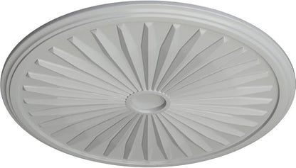33 1/8"OD x 3 1/2"ID x 1 3/8"P Leandros Ceiling Medallion (Fits Canopies up to 5"), Hand-Painted Frost
