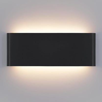 Mille Luckiole 11 Inch Hallway LED Wall Light,5-in-1 CCT 3000K/3500K4000K/5000K/6500K Selectable,Modern LED Sconce Wall for Stairwell,Bedroom,and Bathroom Vanity Mirror,15W Black 1 Pack Led Wall Lamp