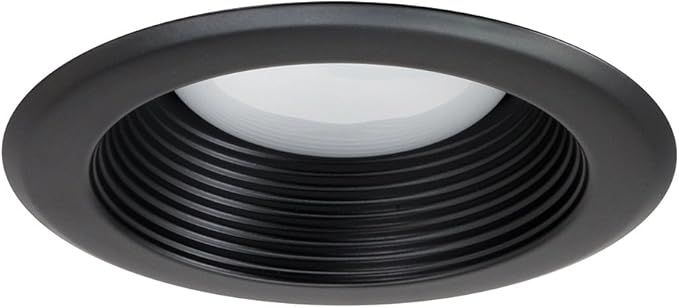 NICOR Lighting 5 inch Black Recessed Baffle Trim (15511BK)