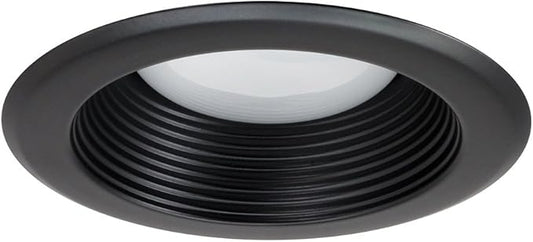 NICOR Lighting 5 inch Black Recessed Baffle Trim (15511BK)