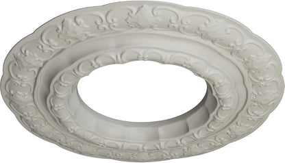 Ekena Millwork CM15LIPCF 15-3/8" x 7" x 1" Lisbon Ceiling Medallion, Pot of Cream
