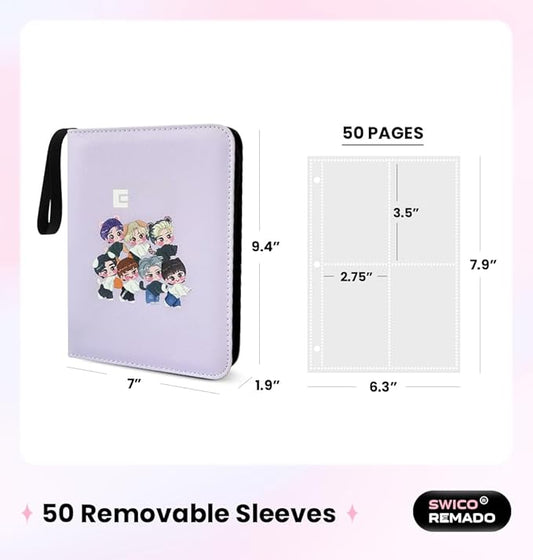 Cute Photocard Binder 400 Pockets Photocard Holder Book with Sleeves Photo Album for Lomo Cards