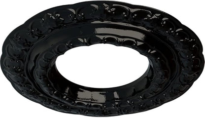Ekena Millwork CM15LIBPS 15 3/8"OD X 7"ID X 1"P Lisbon Ceiling Medallion Fits Canopies Up to 7", Black Pearl