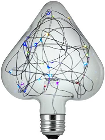 Sunlite 41059-SU LED Decorative String Light Bulb Heart Shaped Lightbulb, 3 Pack, RGB