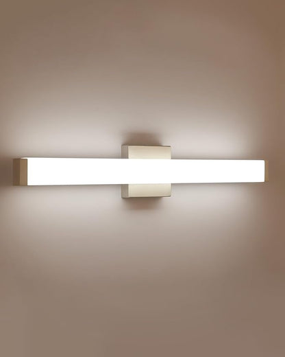 Bathroom Vanity Light Brushed Nickel Square LED 24 inch 14W 4000K Natural White Light Wall Bar Lighting Fixtures Over Mirror (Brushed Nickel, 24in)