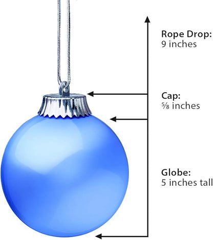 Xodus Innovations WP510-3 Outdoor LED Ornament, Battery Powered Pulsing Globe Sphere Lights with Dusk Sensor (Pack of 3) (Blue)