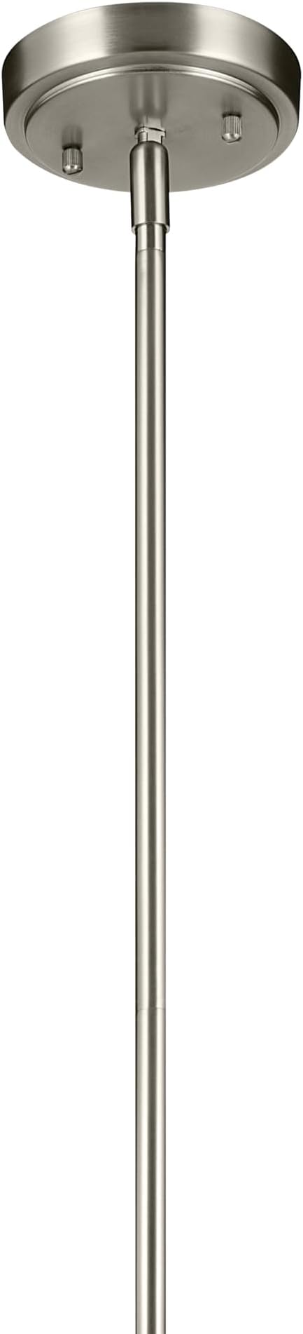 Kichler Everly 1-Light Bell Pendant Light Fixture with Clear Seeded Glass in Brushed Nickel for Kitchen Island, Dining Room, or Home Bar (17.75" x 8.75"), 42047NICS