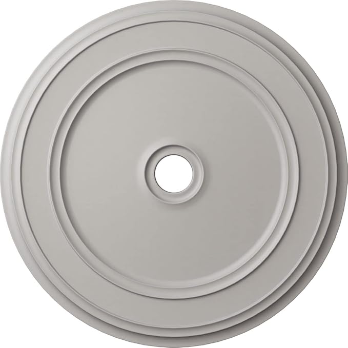 Ekena Millwork CM41CLUWF Classic Ceiling Medallion, 41 1/8"OD x 4"ID x 2 1/8"P, Hand-Painted Ultra Pure White